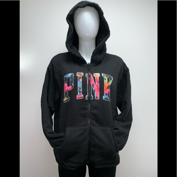 sherpa lined full zip hoodie